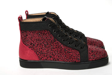 Red Black Louis Junior Spikes Sneaker Shoes